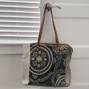 Myra Bag, Blue and gray, Extra Large,